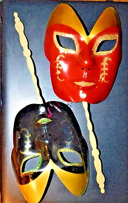 Lot Of 2 - Full Face Masks Masquerade Ball Prom Party Mardi Gras • $2.99
