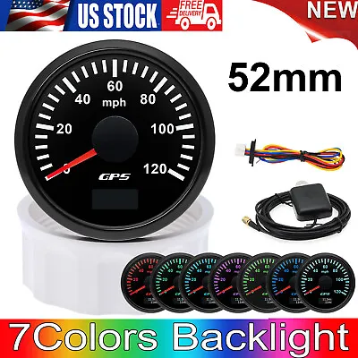 52MM Digital GPS Speedometer 0-120MPH Gauge Odometer For Car Boat Motorcycle US • $50.86