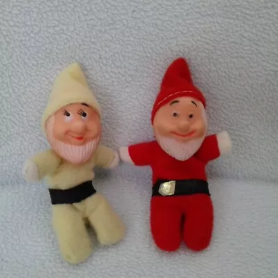 Vintage 70s 80s Tiny Baby William Matchbox DWARVES Dwarfs X 2 - Yellow Red - 8cm • £8.99