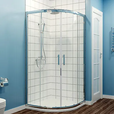 Quadrant Shower Enclosure And Tray Walk In Corner Cubicle Glass Sliding Door • £142.99