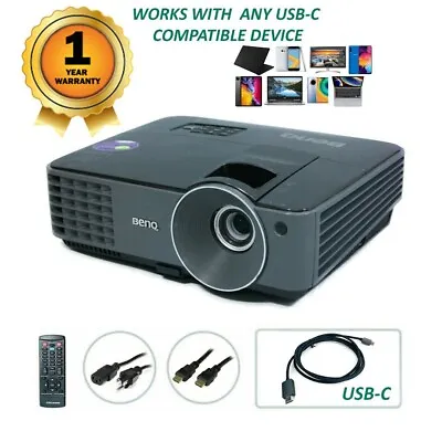 USB-C Professional Streaming Bundle - BenQ MX520 DLP Projector Gaming • $153