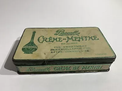 Vintage Pascall Creme De Menthe  Hinged Advertising Rectangular Mint Tin • $16