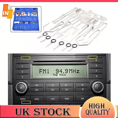 38x Stereo Removal Keys Tool Set Release Extraction Car CD Radio Audio Head Unit • £15.98