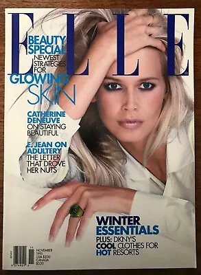 Claudia Schiffer - Elle Magazine - Nov. 1995 Chazz Palminteri Gabrielle Anwar • $15