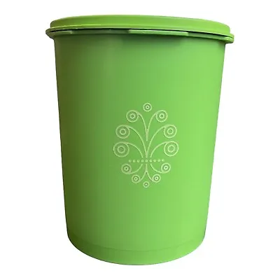 Tupperware Canister With Lid Green Servalier Vintage Flour Sugar Coffee 809-14 • $10.99