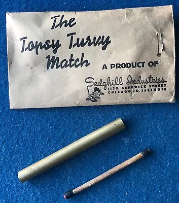 Vintage Magic Trick Topsy Turvy Match With Brass Tube Sedghill Industries 1960's • $9.95
