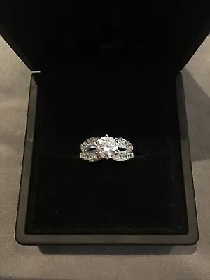 $111.71 • Buy 1.4 Carat Lab Created Diamond Solitaire Ring Platinum Plated 925 T Half