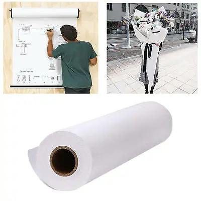 10/20/30m White Drawing Paper Roll Kids Sketching Easel Paper Cardboard Tubes • £11.69