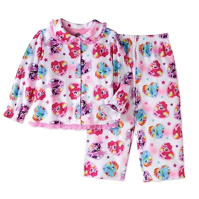 My Little Pony 2 PC Long Sleeve Coat Pajama Set Girl Size 5T • $39.99