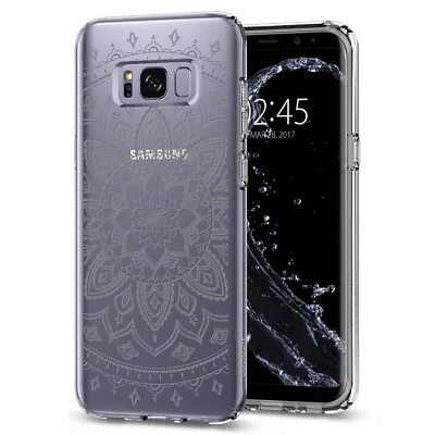 For Galaxy S8 Plus Case Spigen Liquid Crystal Flexible Clear Cover - Shine Clear • £3.99