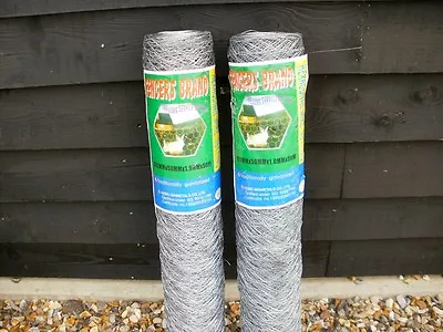 100m Of Chicken Rabbit Dog Wire Netting Mesh 90cm Tall 50mm -  2 X 50m Rolls • £94.99