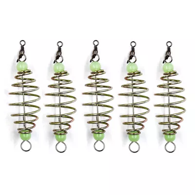 5 Pcs Wire Method Carp Fishing Feeder Swim Feeders Spring Feeder Lead Sinker 8cm • $4.90