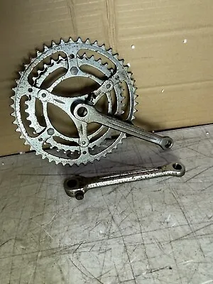 Vintage Milremo Crankset 3 Arm Chrome Steel Crank Set Rare. 40/50 • $49.97