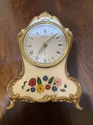 Antique Maytime Ivory Floral Victorian Reuge Musical Clock Dr Zhivago Lara • $49.99