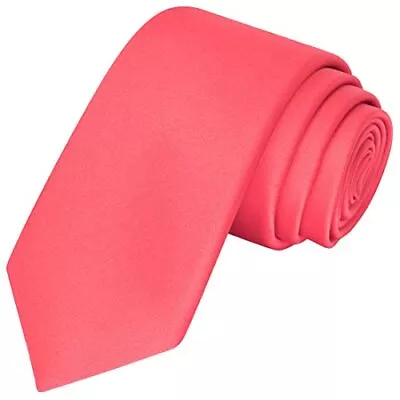  2.4'' Skinny Tie Slim Necktie Mens Dressing Ties Coral Reef • $26.23