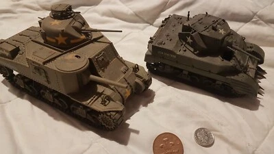 £40 • Buy 1/35 Well Built Painted WW2 American Allied Tanks X2
