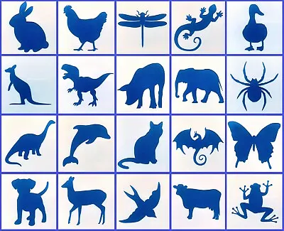 ANIMAL STENCILS - Silhouette 10cm X 10cm - Card Making 190micron Mylar Crafts • $3