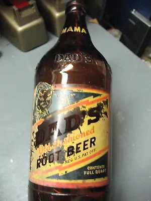 Dad's Root Beer Mama Size  Full  Quart  Amber Bottle Buffalo N Y  • $43