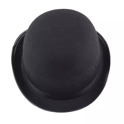 Mens Bowler Derby Hat Felt Black Charlie Chaplin 50s 60s Party Adult Vintage Cap • $9.19