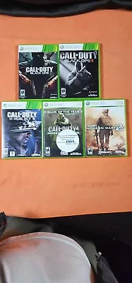 Call Of Duty - Microsoft Xbox 360 5 Games Bundle Please Read Descript • $25