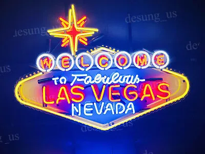 $329.99 • Buy Welcome To Fabulous Las Vegas Nevada 24 X20  Neon Sign Light Lamp HD Vivid