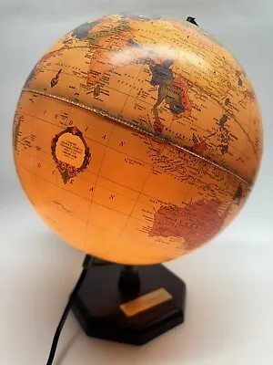 Vintage George F. Cram's Antique Illuminated 15  World Globe Light Up Lamp • $169.99