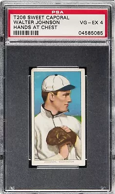 1909 11 T206 Sweet Caporal Walter Johnson Hands At Chest Hof Rookie Card! Psa 4 • $3899.99
