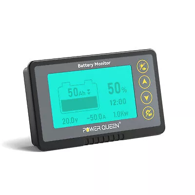 Power Queen 500A Battery Monitor With Shunt High Low Voltage Programmable Alarm • $57.99