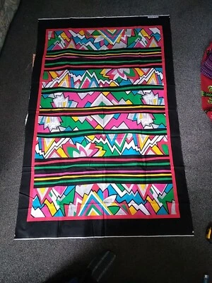 Vintage 60's/70's Multicoloured Cotton Material • £7.50