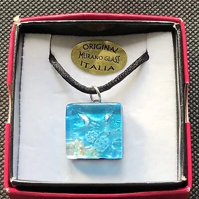 Orive Original Murano Glass Pendant On A  20” Rope Necklace In Original Box • $10.99