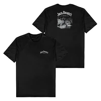 Jack Daniels Barrels House Design Men`s Black T-shirt Size Xl • $29.95