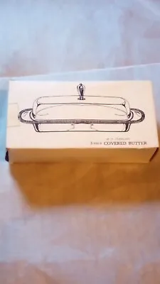 Vintage Japan Stainless Steel-3 Piece Butter Dish- Mid Century Design-New In Box • $19.99