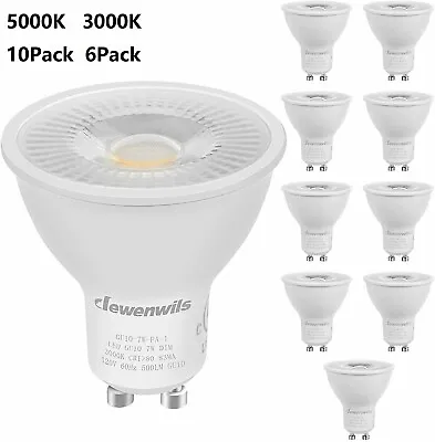 DEWENWILS 10-Pack/6-Pack GU10 LED Dimmable Bulb 500LM 5000K/3000K Warm White • $18.99