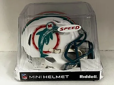 Miami Dolphins 1980-1996 80-96 Throwback Riddell Speed Mini Helmet New In Box • $29.95