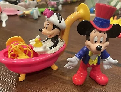 Vintage 90’s Minnie Mouse Bubble Blower And Mickey Ring Master Figure • $5