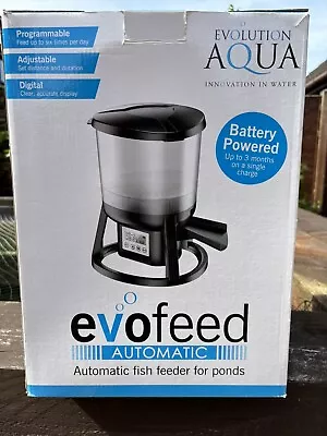 Evolution Aqua Evofeed Automatic Fish Feeder Solar Battery Powered Fish Feeder • £71