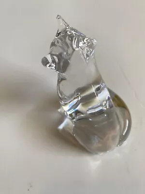 HADELAND Glassverk Norway Crystal Fox Figure Art Glass Danbury • $16
