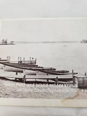 C 1920 Cedar Point & Island Lake Kronis Boats Vans Beach Paynesville MN Postcard • $1.12