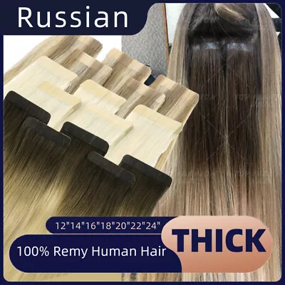 AU CLEARANCE 100% Thick Real Remy Tape In Remy Human Hair Extensions Skin Weft • $194.52