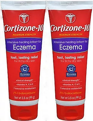 Cortizone 10 LOTION Intensive Healing Eczema Lotion 3.5oz ( 2 Pack ) Red __  • $23.95