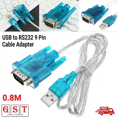 USB To 9 Pin RS232 Cable Adapter Converter COM Port Serial 2.0 WINDOWS 11/10/7 • $5.59