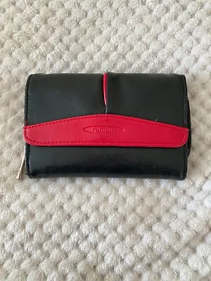 Fabretti Leather Black And Red Medium Purse • £7.99