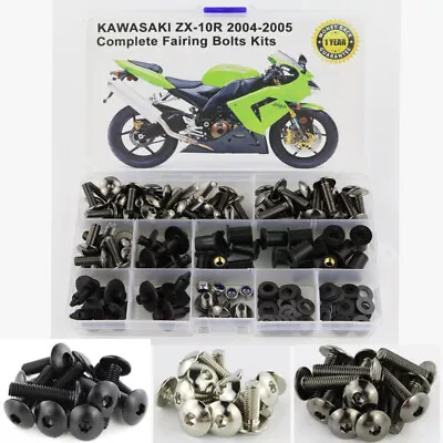 Motorcycle Complete Fairing Bolt Kit Body Screws Fit For Kawasaki ZX-10R 04-05 • $28