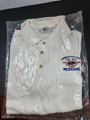 Mustang 25 Years American Pony Drive Polo Shirt Still In Plastic • $24.95