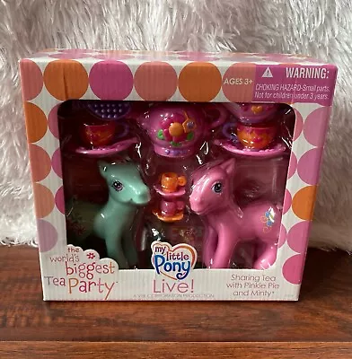 2006 My Little Pony LIVE - SHARING TEA With PINKIE PIE And MINTY Playset MIB New • $150