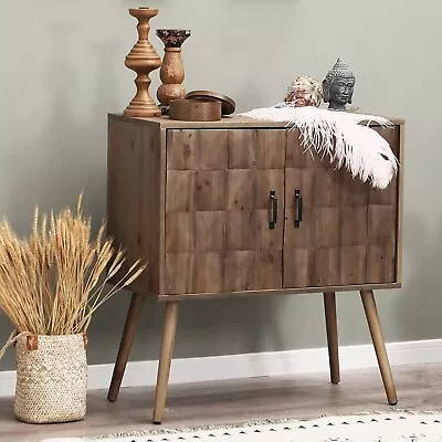 Wood Nightstand Side Table Furniture Rustic Bedroom End Table Storage Cabinet • $146.99