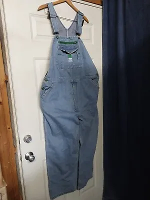 Mens LIBERTY Denim Bib Overalls SZ 48 X 30 Zip Fly Blue Jean Bibs Coveralls • $38.88