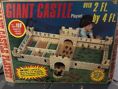 1983 Multi Toy Corp 2'x4' Cardboard Giant Castle Fantasy Figure Playset With Box • $120