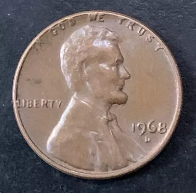 1968 D Lincoln Penny With Error On Top Rim And  L  In Liberty On Edge & More.  • $100