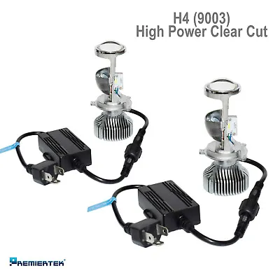 2x H4 HB2 9003 CREE LED Headlight Kit Hi/Lo Power Bulbs 6000K W/Projector Lens • $47.99